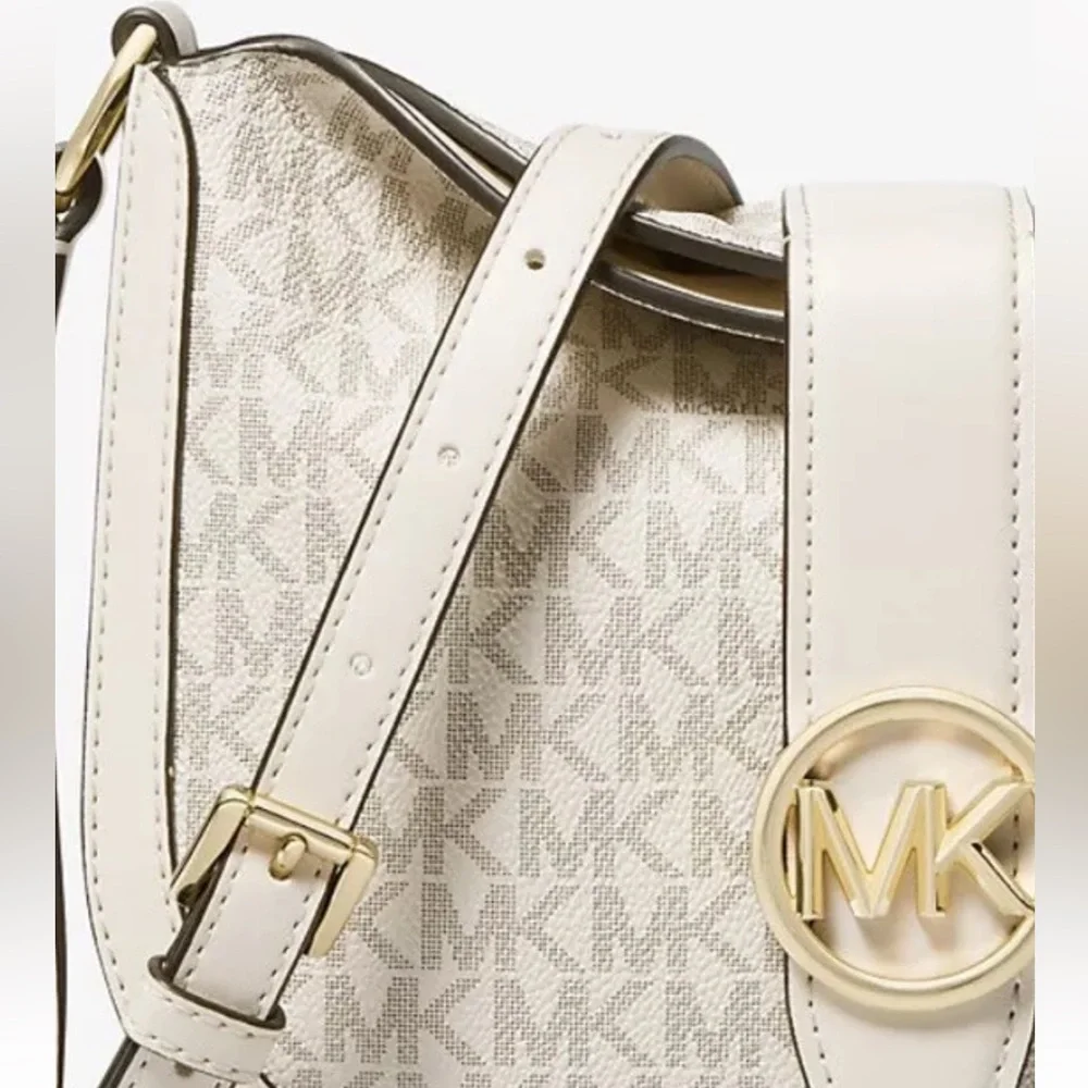 New Michael Kors Gabby Small Cream Vanilla Crossbody Bag - Picture 4 of 4
